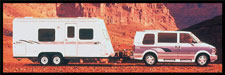 Photo of van towing trailer